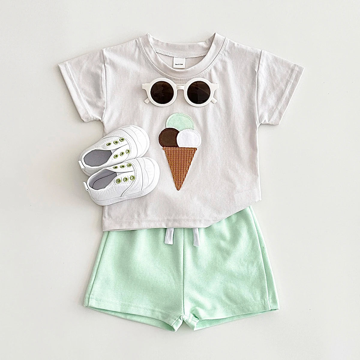 TRIPLE ICECREAM SET l Mega leuke summer baby peuter outfit voor de zomer