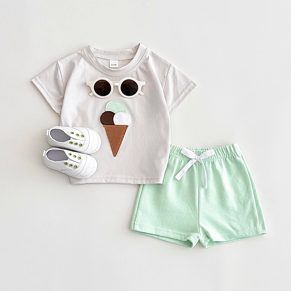 TRIPLE ICECREAM SET l Mega leuke summer baby peuter outfit voor de zomer