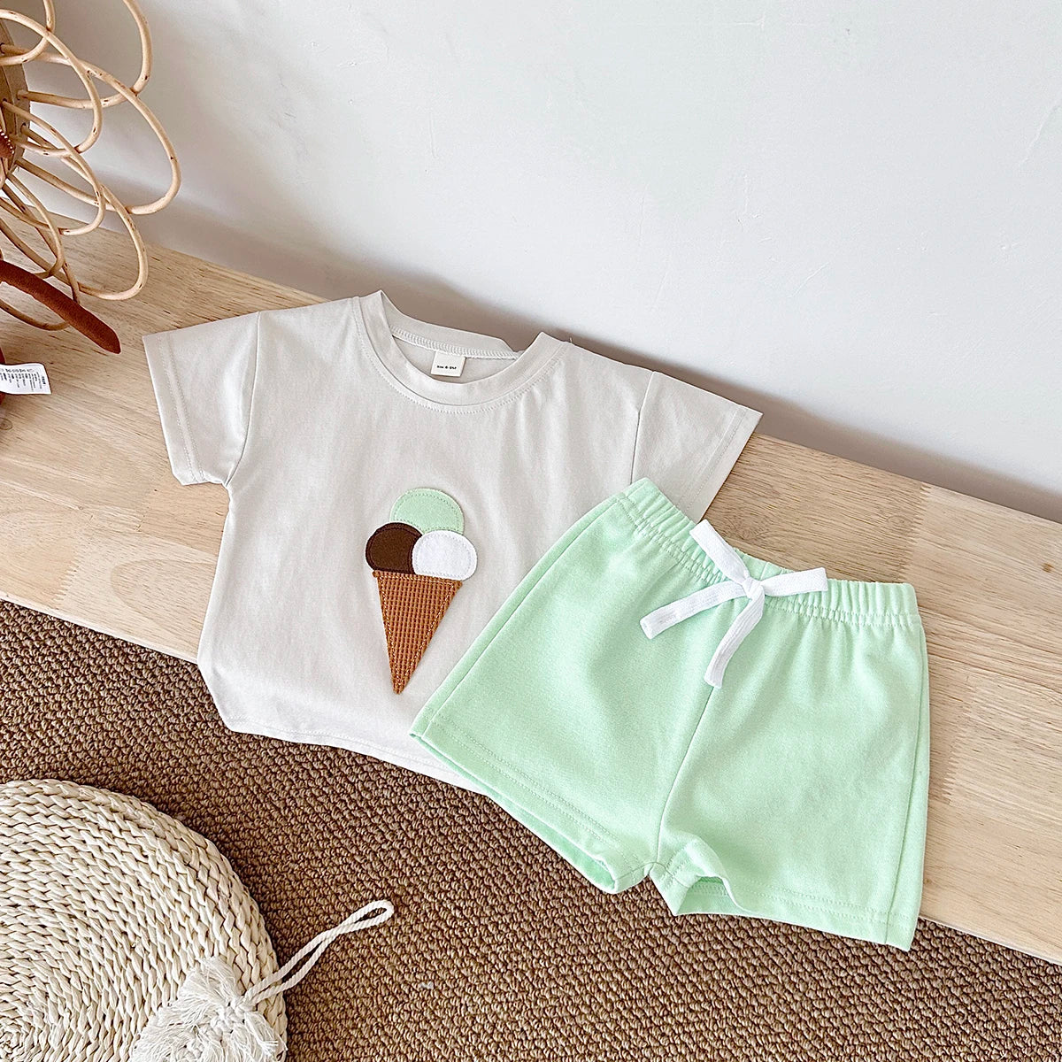 TRIPLE ICECREAM SET l Mega leuke summer baby peuter outfit voor de zomer